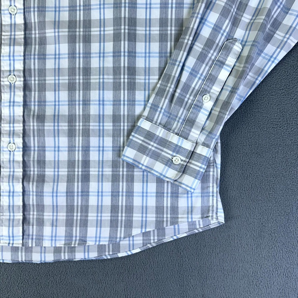 Faherty Shirt Mens XL Gray Blue Movement Supima Nylon Performance Minimalist - Picture 4 of 8